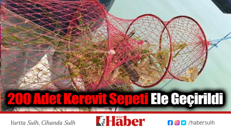 200 Adet Kerevit Sepeti Ele Geçirildi