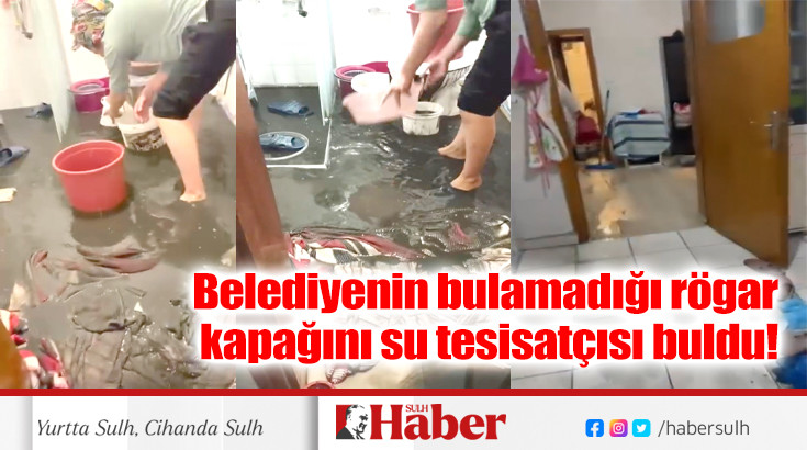 Belediyenin bulamadığı rögar  kapağını su tesisatçısı buldu!