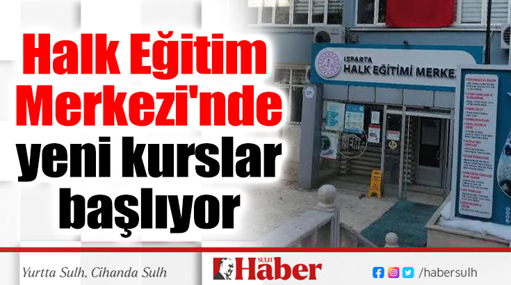 Halk Eğitim Merkezi'nde yeni kurslar başlıyor