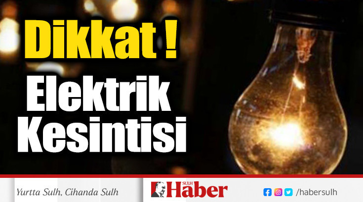 Isparta’da Elektrik Kesintisi Yaşanacak