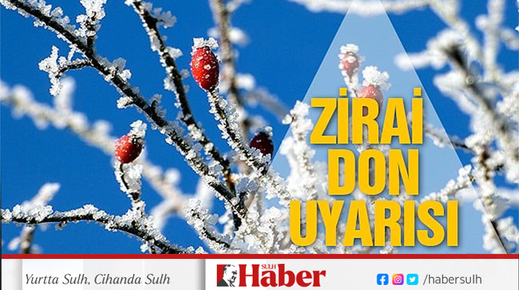 Meteoroloji Müdürlüğü’nden zirai don uyarısı